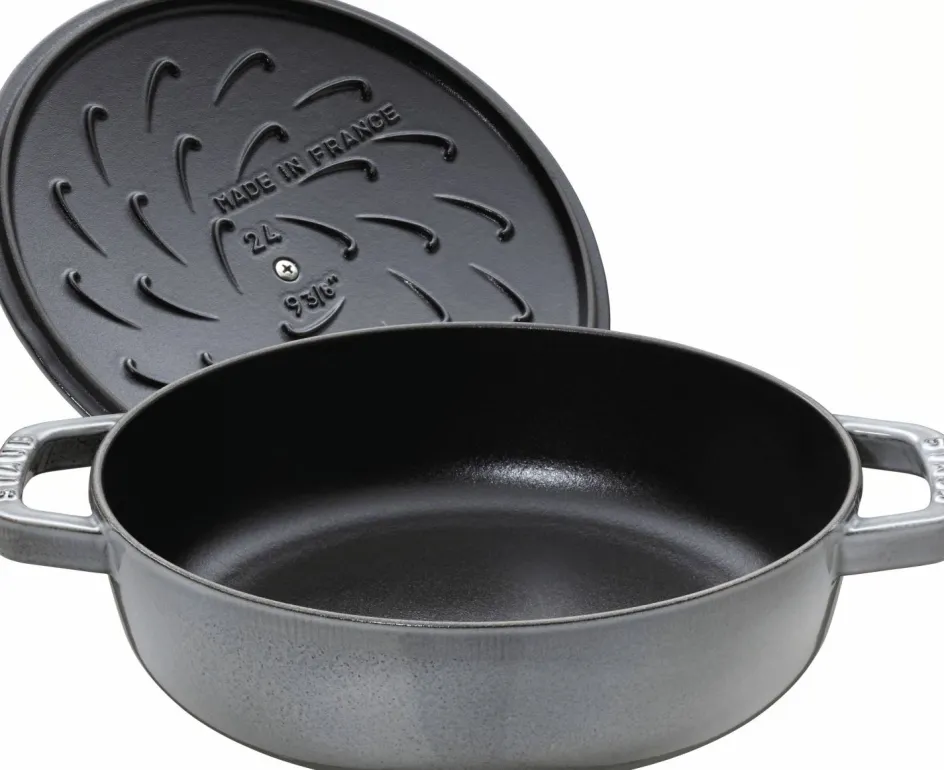 Clearance Staub Braisers Chistera Sautepande 28 cm, Grafitgrå