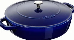 Clearance Staub Braisers Chistera Sautepande 24 cm, Mørkeblå