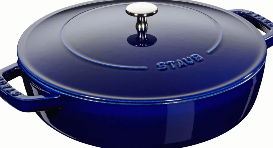 Clearance Staub Braisers Chistera Sautepande 24 cm, Mørkeblå