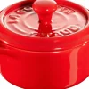 Online Ceramique Mini Cocotte 10 cm/0,25 L, Kirsebærrød Gryder Og Kasseroller