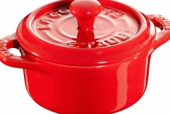 Online Ceramique Mini Cocotte 10 cm/0,25 L, Kirsebærrød Gryder Og Kasseroller
