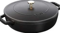 Hot Chistera Støbejern Sautepande 28 cm, Sort Pander