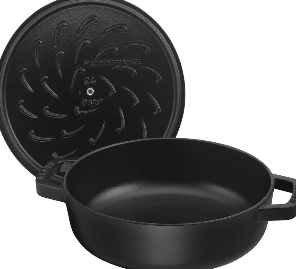 Hot Chistera Støbejern Sautepande 28 cm, Sort Pander