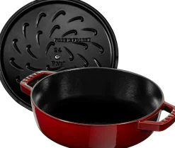 Outlet Staub Chistera Støbejernssauterpande 28 cm, Grenadine