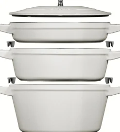 Staub Gryder Og Kasseroller > Grydesæt 3 Dele 24 cm, White Truffle