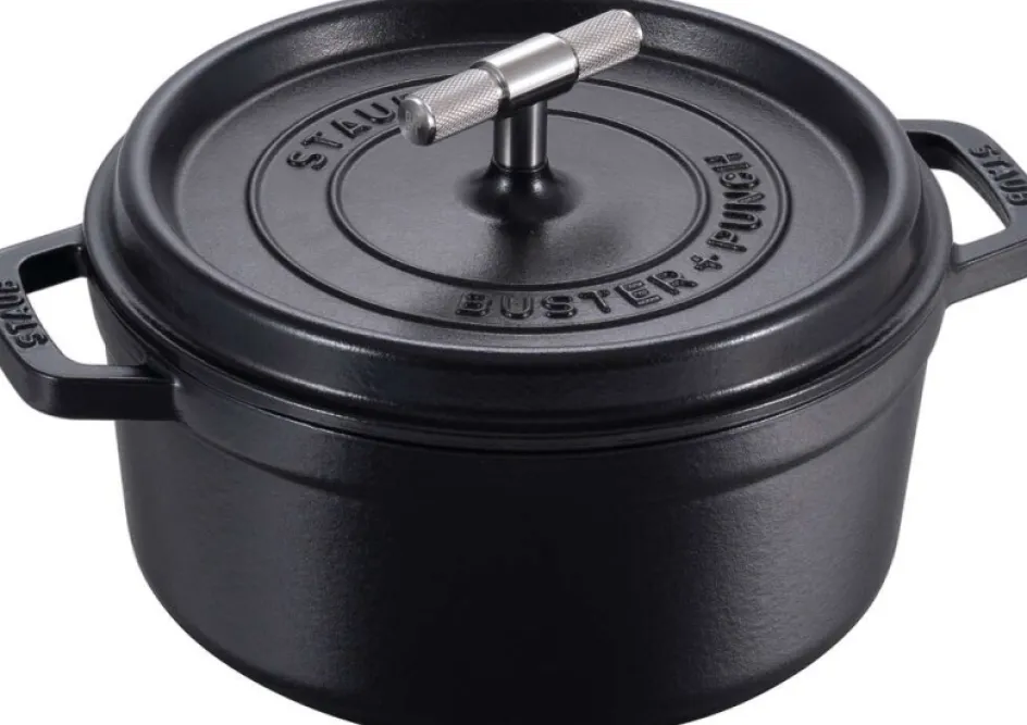Clearance Staub La Cocotte Støbejernsgryde 24 cm/3,8 L, Sort/Krom