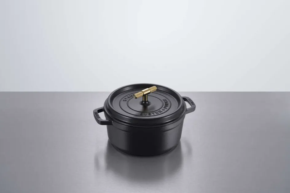 Best Staub La Cocotte Støbejernsgryde 24 cm/3,8 L, Sort/Messing