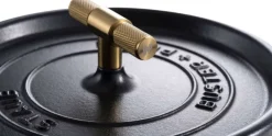 Best Staub La Cocotte Støbejernsgryde 24 cm/3,8 L, Sort/Messing