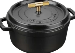 Best Staub La Cocotte Støbejernsgryde 24 cm/3,8 L, Sort/Messing