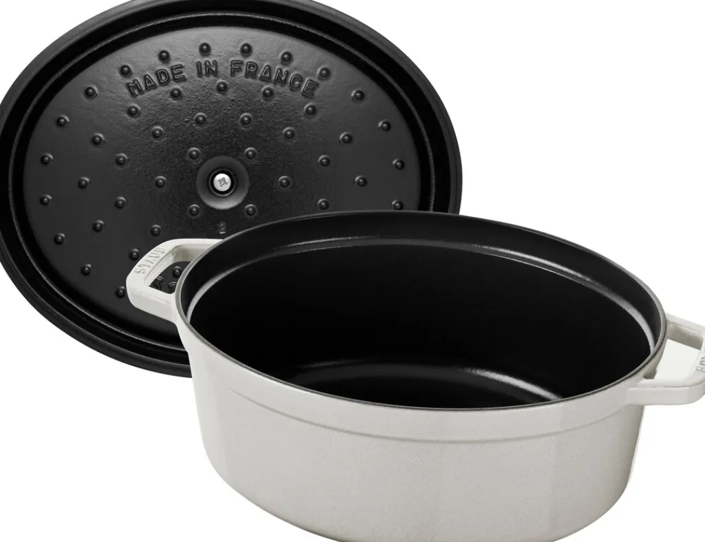 Staub Gryder Og Kasseroller > La Cocotte Støbejernsgryde 23 cm/2,5 L, Hvid Trøffel