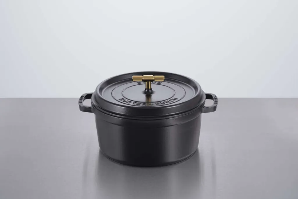 Online La Cocotte Støbejernsgryde 28 cm/6,75 L, Sort/Messing Gryder Og Kasseroller