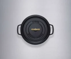 Online La Cocotte Støbejernsgryde 28 cm/6,75 L, Sort/Messing Gryder Og Kasseroller