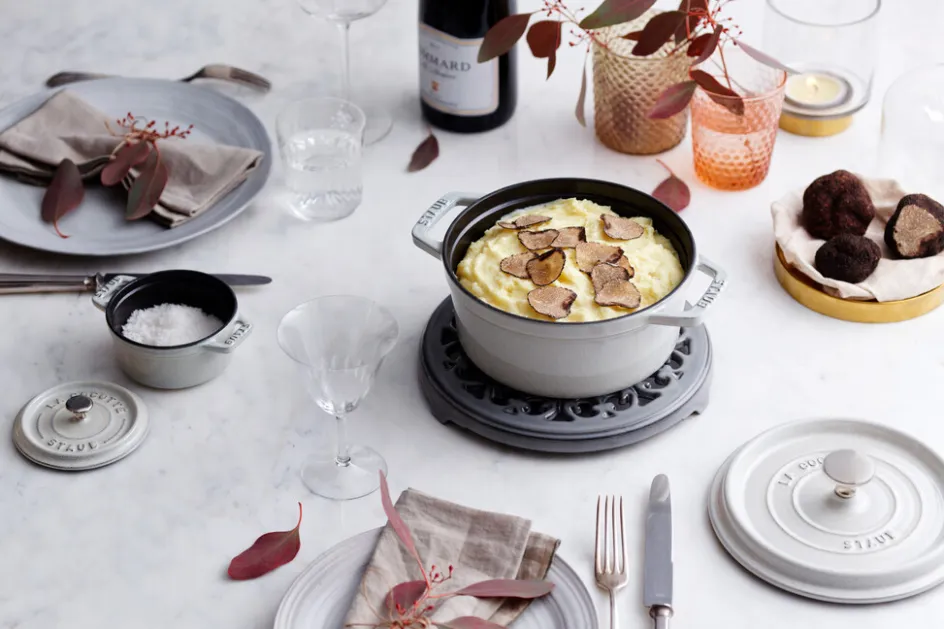 Outlet Staub La Cocotte Støbejernsgryde 18 cm/1,7 L, Hvid Trøffel