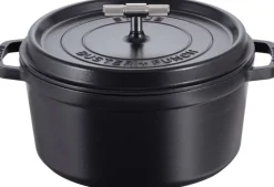 Staub Gryder Og Kasseroller > La Cocotte Støbejernsgryde 28 cm/6,75 L, Sort/Krom