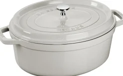 Staub La Cocotte Støbejernsgryde 31 cm/5,5 L, Hvid Trøffel