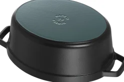 Staub Gryder Og Kasseroller > Oval Støbejerngryde 17 cm/1 L, Sort