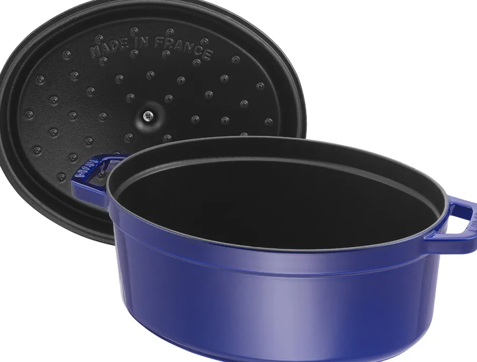 Best Staub Oval Støbejernsgryde 33 cm/6,7 L, Mørkeblå
