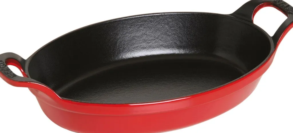 Staub Spisestue|Fade > Ovnfast Fad 24 cm, Kirsebærrød
