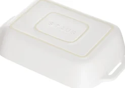Clearance Staub Rektangulær Stentøjsfad , Hvid