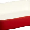 Staub Spisestue|Fade > Rektangulær Stentøjsfad 27x20 cm, Rød