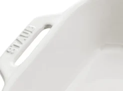 Staub Rektangulær Stentøjsfad , Hvid