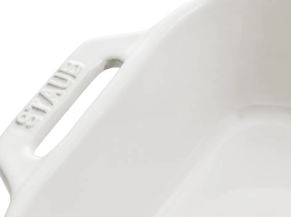 Staub Rektangulær Stentøjsfad , Hvid