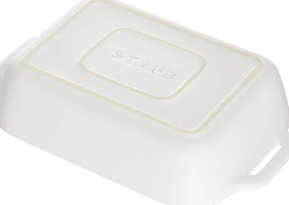 Staub Rektangulær Stentøjsfad , Hvid