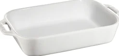 Staub Rektangulær Stentøjsfad , Hvid