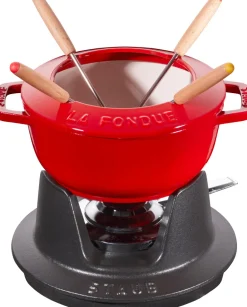 Online Staub Specialties Fonduesæt , Kirsebærrød
