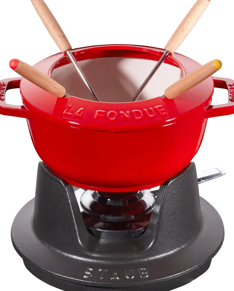 Online Staub Specialties Fonduesæt , Kirsebærrød