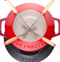 Online Staub Specialties Fonduesæt , Kirsebærrød