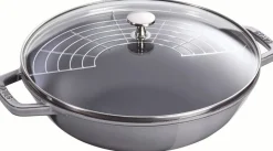 Outlet Specialties Wok m. Glaslåg 30 cm, Grafitgrå Pander
