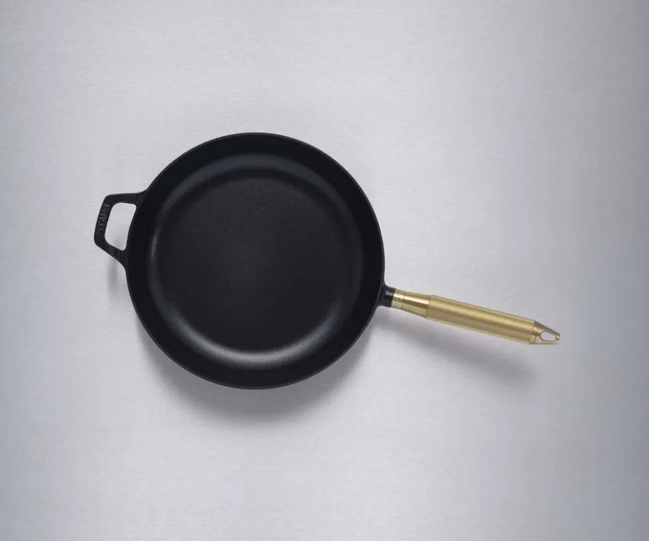 Online Staub Støbejernspande 28 cm, Sort/Messing
