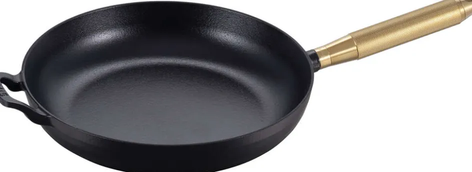 Online Staub Støbejernspande 28 cm, Sort/Messing