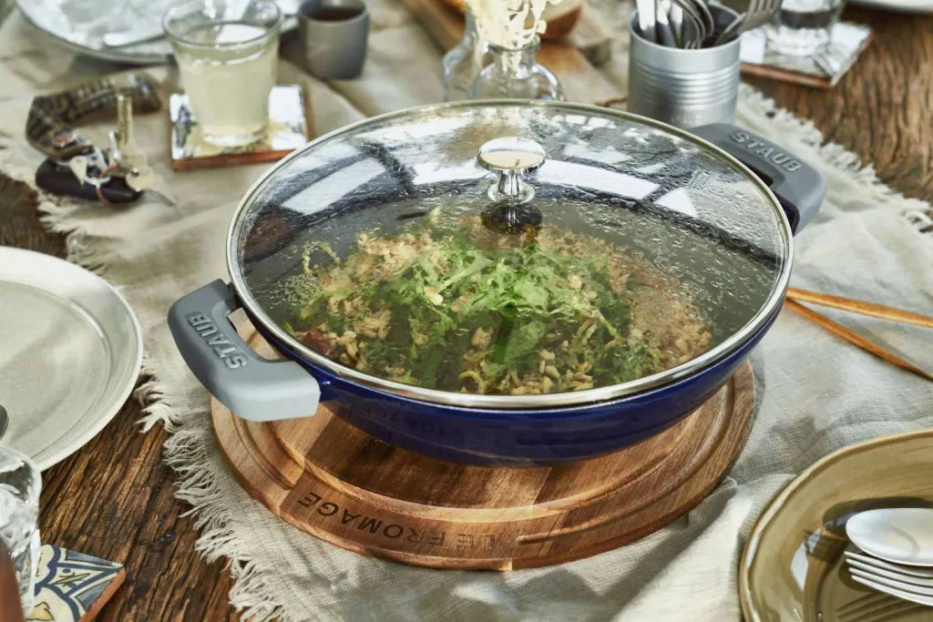 Sale Wok m. Glaslåg 30 cm, Mørkeblå Pander