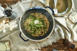 Sale Wok m. Glaslåg 30 cm, Mørkeblå Pander