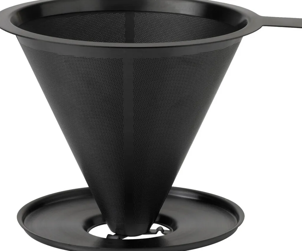 Outlet Nohr Slow Brew Tragt med Filter, Black Metallic Stempelkander