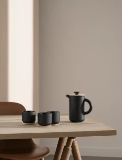 Stelton Kopper > Theo Kop m. Underkop, Sort