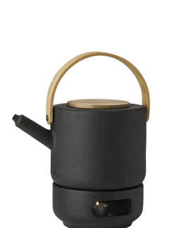 Stelton Theo Tevarmer til Fyrfadslys, Sort
