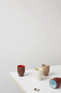 Studio About Clayware Kop 2 stk. 28 cl, Sand/Grå
