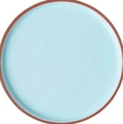 New Studio About Clayware Tallerken 2 stk. 18,5 cm, Terracotta/Blå