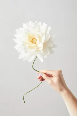 Best Studio About Papirblomst Grand Dahlia 46 cm, Sand