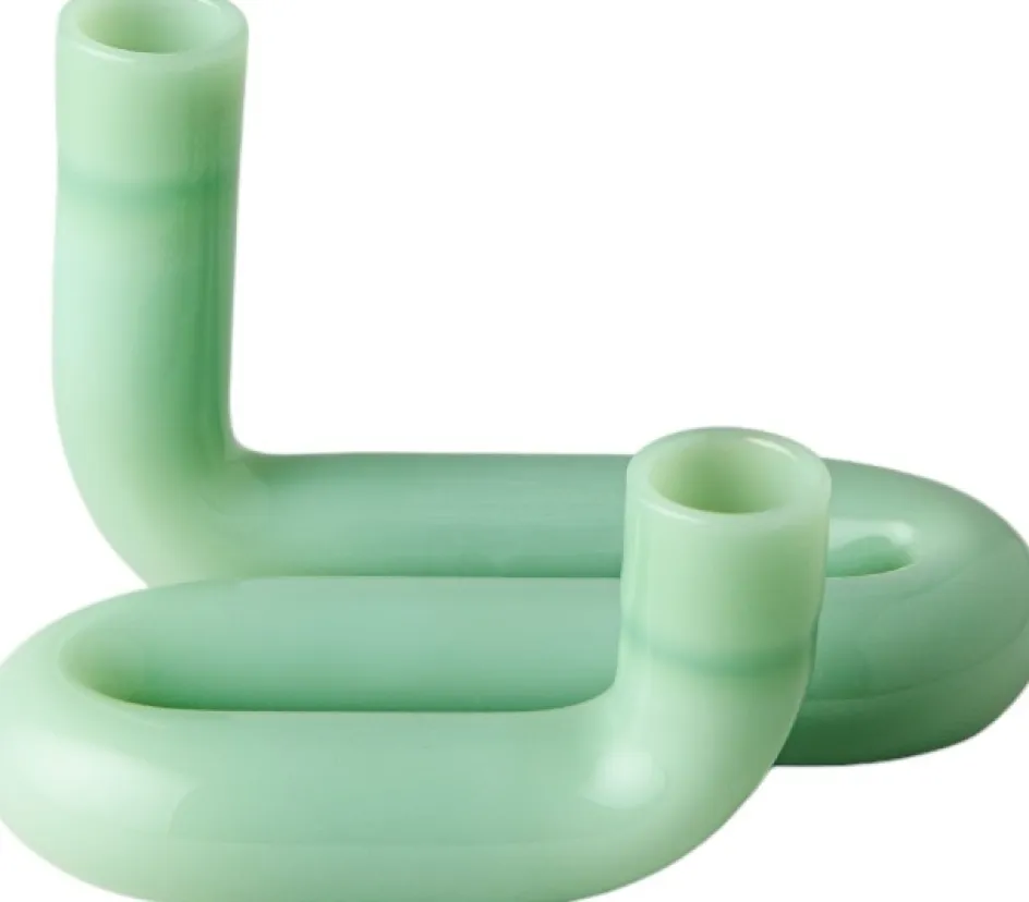 Outlet Studio About Wave Lysestage H10 cm, Milky Jade