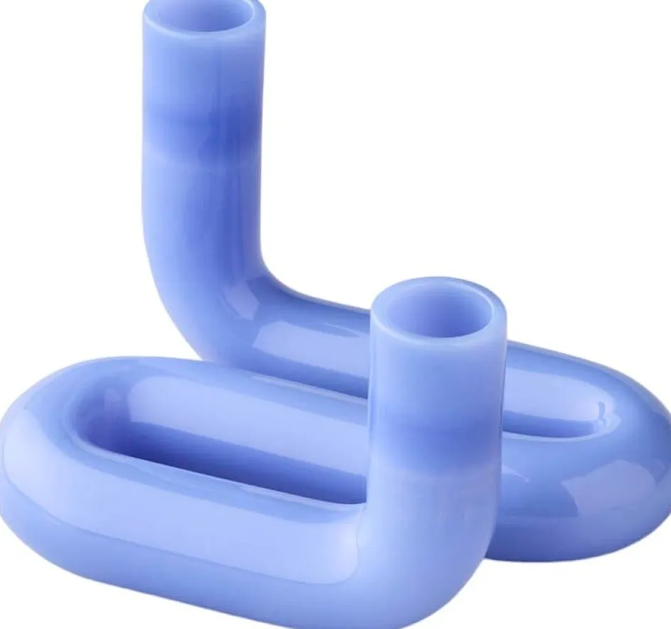 Sale Studio About Wave Lysestage H10 cm, Milky Blue
