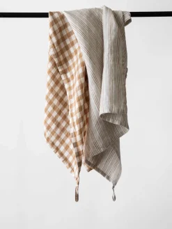 Hot Tell me more Viskestykke 50x70 cm, Gingham Biscuit