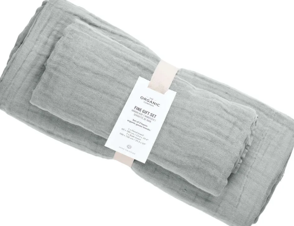 The Organic Company FINE Håndklædegavesæt, Dusty Mint