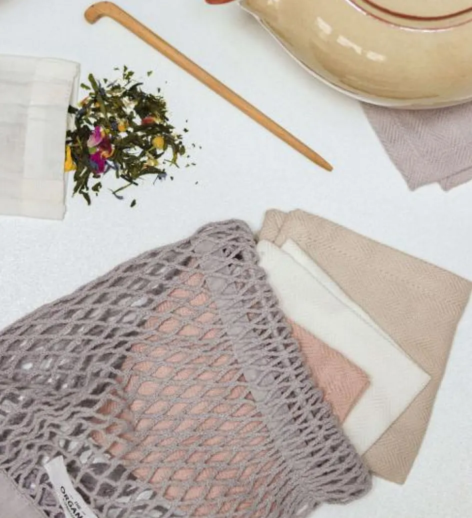 Clearance The Organic Company Genanvendelig Netstofpose , Dusty Lavender