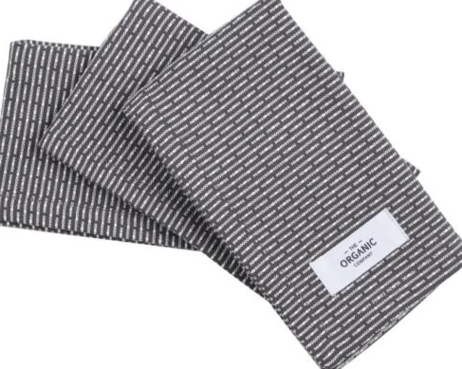 The Organic Company Karklud 3 stk. 30x35 cm, Evening Grey