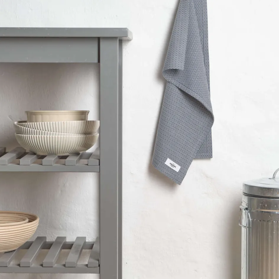 Discount The Organic Company Køkkenhåndklæde 35x60 cm, Grey Blue Stone