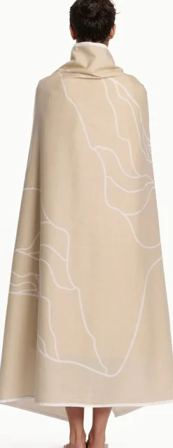 New The Organic Company Reconnect Tørklæde 140x180 cm, Pale Honey